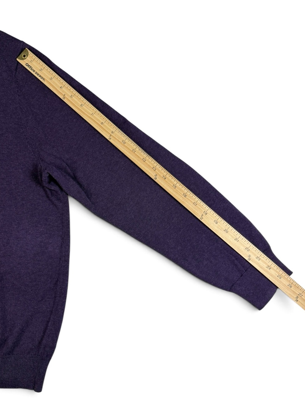 Jos. A. Bank Traveler Pima Cotton Quarter-Zip Purple Men’s L - Picture 4 of 10